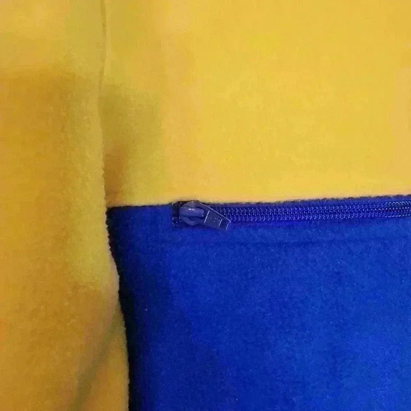 Obey Womens Half Zip Fleece Jacket Size Small Colorblock Kangaroo Pocket - Picture 9 of 12